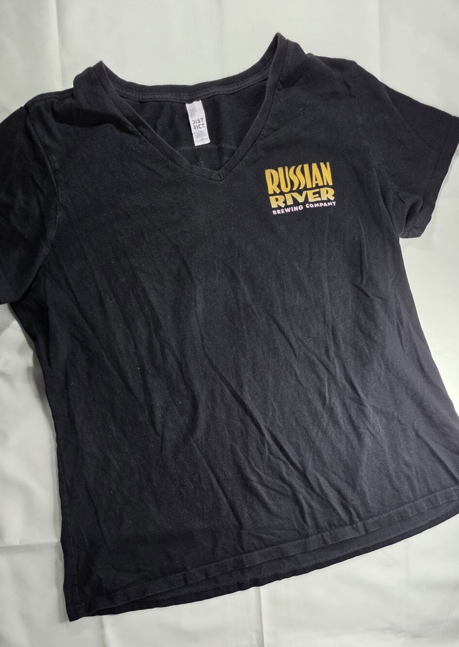 District Russian River Brewing Microbrewed Sonoma Size XXL Black T Shirt Sku 304